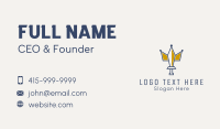 Gold Crown Sword Business Card