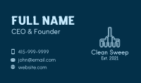 Blue Broom Outline  Business Card Image Preview