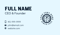 Blue Pipe Hand Wrench Business Card