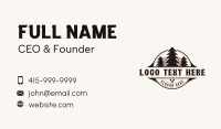 Tree Carpentry Logging Business Card