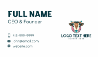 Colorful Dairy Cow Business Card