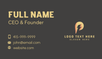 Energy Lightning Letter P Business Card