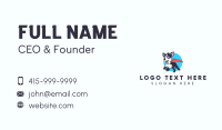 Cape Superhero Dog Business Card Design