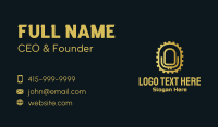 Golden Microphone Podcast Business Card