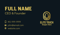 Golden Microphone Podcast Business Card Image Preview