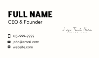 Generic Handwritten Cursive  Business Card