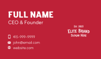Thriller Business Card example 1