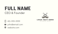 Mustache Barber Scissors Business Card