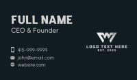 Gray Letter W & N Business Card Design