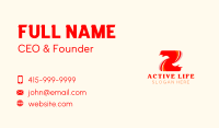 Flame Grill Letter Z Business Card