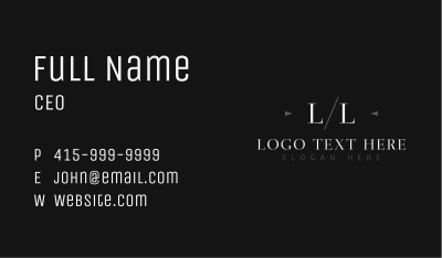 Luxury Company Lettermark Business Card