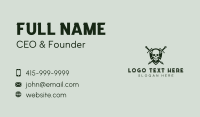 Skull Swords Shield Business Card Design