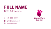 Pink Bowling Ball Business Card Image Preview