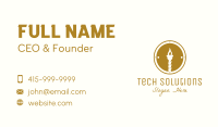Gold Torch Badge Business Card