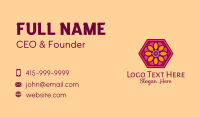 Hexagon Flower Tile  Business Card Design