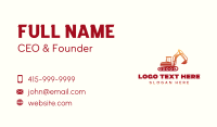 Vehicle Contractor Excavator Business Card