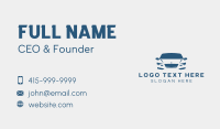 Blue Sedan Vehicle Business Card Design