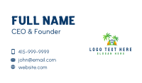 Palm Tree Beach House Business Card
