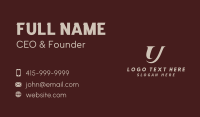 Luxe Enterprise Letter U Business Card