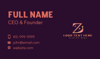 Letter Z Business Card example 3