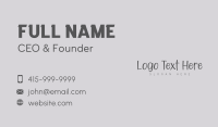 Handwriting Business Card example 2