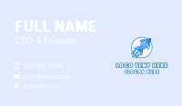 Blue Fish Rocket Business Card Design