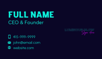 Neon Outlined Wordmark Business Card Image Preview