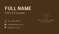 Letter Y Business Card example 3