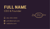 Golden Elegant Firm Business Card
