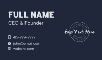 Cursive Business Badge Business Card