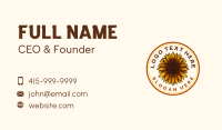 Botanical Sunflower Garden Business Card