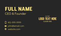 Retro Signage Wordmark Business Card