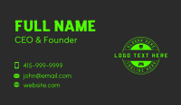 Green Gaming Skull Business Card Design