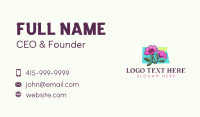 North Dakota Rose Flower Business Card