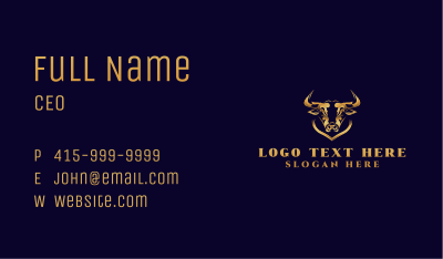 Luxury Bull Steakhouse Business Card
