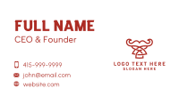 Modern Bull Outline Business Card