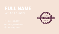 Leaf Skincare Brand Business Card