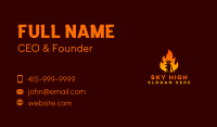 Flame Rooster Crown Business Card