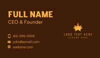 Orange Maple Leaf Business Card