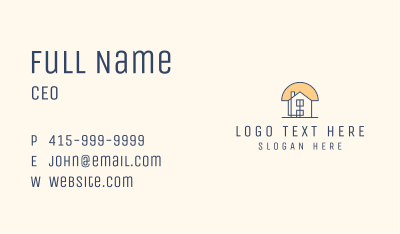 Line Art Home Realty Business Card Image Preview