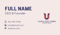 Digital Tech Letter U Business Card Design