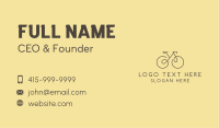 Yellow Bicycle Monoline Business Card
