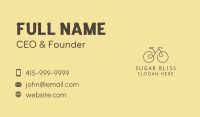 Yellow Bicycle Monoline Business Card Image Preview