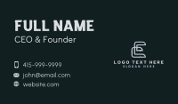 Geometric Technology letter E Business Card