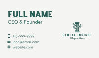 Green Vine Pillar Business Card