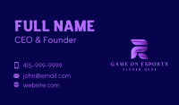 Technology Letter R Business Card