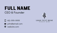 Snake Floral Moon Business Card