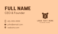 Brown Square Bear Business Card