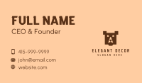 Brown Square Bear Business Card Image Preview