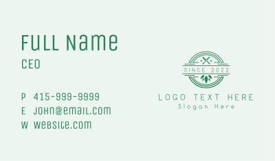 Vegan Restaurant Dining Business Card Image Preview